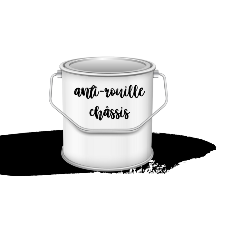 Peinture noire anti-rouille châssis pot de 1 kg