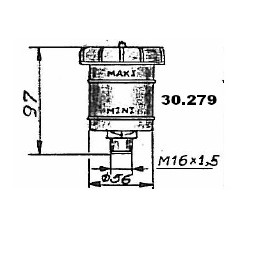 Bocal plastique à visser maître cylindre 1 circuit