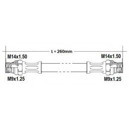 Flexible de frein AV sur Maître Cylindre 2CV 1970 Méhari Dyane