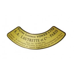 Autocollant pour filtre LAUTRETTE demi cercle