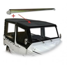 Bâche de toit de Méhari noir avec traverse 71-82