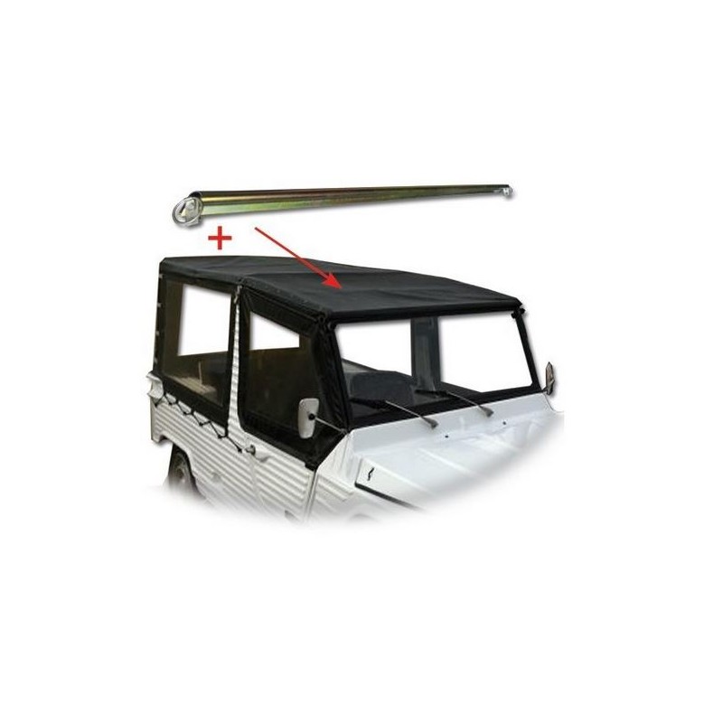 Bâche de toit de Méhari noir avec traverse 71-82