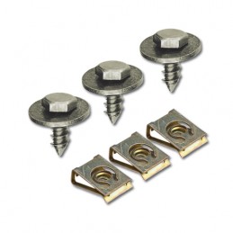 Agrafes + vis fixation intérieure aile AR 2CV berline