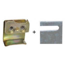 Gâche de serrure G avec cale de réglage 2CV 09/1972- Méhari 06/76-