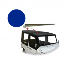 Bâche de toit bleu 71 à 82 avec traverse