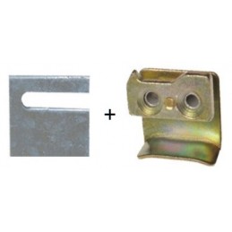 Gâche de serrure D avec cale de réglage 2CV 09/1972- Méhari 06/76-