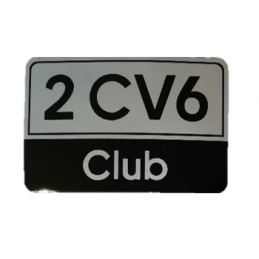 Autocollant 2CV6 CLUB bi color