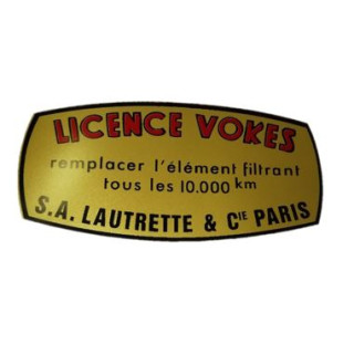Autocollant de filtre à air LAUTRETTE Licence Vokes