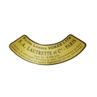 Autocollant pour filtre LAUTRETTE demi cercle