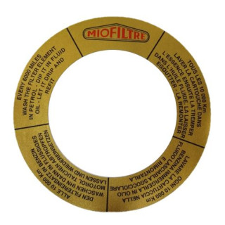 Autocollant rond pour filtre MIOFILTRE