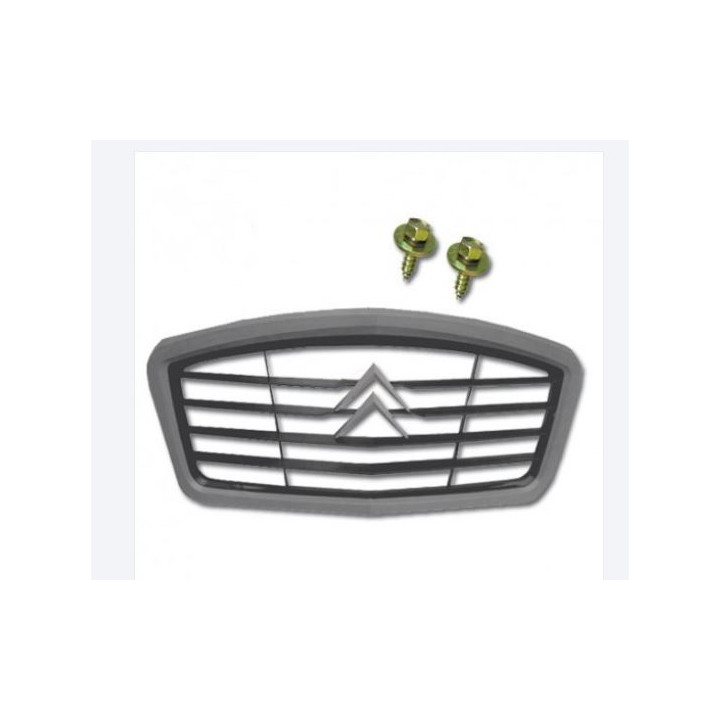 Calandre 2CV NM plastique noir bord gris