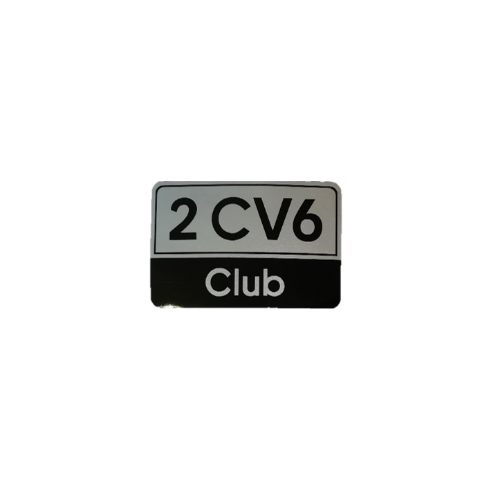 Autocollant 2CV6 CLUB bi color