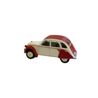 Miniature 2CV Dolly 1986 blanche et rouge 3 pouces