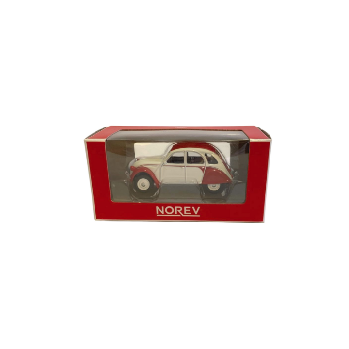 Miniature 2CV Dolly 1986 blanche et rouge 3 pouces