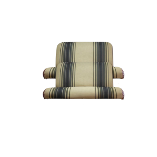 Garnitures 2 banquettes marron rayé 2CV Dyane