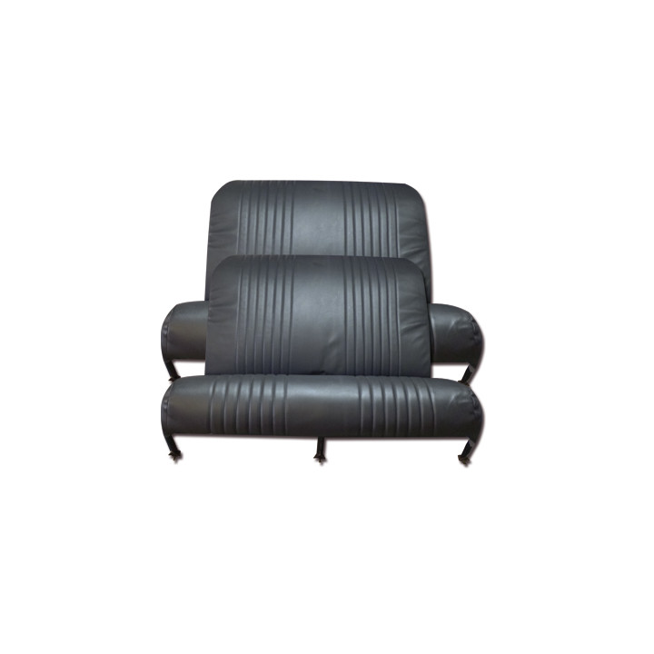 Garnitures 2 banquettes skaï noir lisse 2CV Dyane