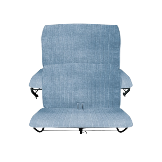 Garnitures 2 banquettes jean sans rabat 2CV Dyane