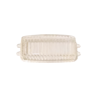 Cabochon de clignotant 2CV Export blanc rectangulaire