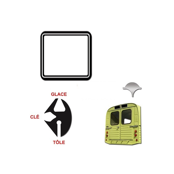 Joint vitre de portillon 2CV AK400 et Acadiane