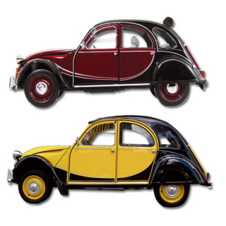 Ensemble adhésif 2CV Charleston (rouge Delage ou Jaune)