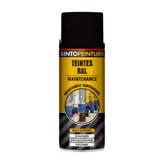 Bombe de peinture antirouille multi supports noir brillant 400ml