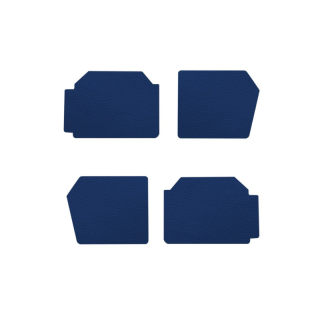 Panneaux de porte grand modèle skaï bleu foncé (lot)