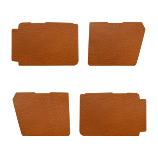 Panneaux de porte petit modèle skaï marron 2CV (lot)