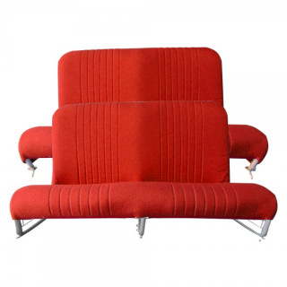 Garnitures de banquettes AV + AR 2CV AZAM tissu diamanté rouge 2CV