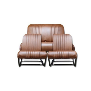Garnitures sièges asymétriques + banquette AR Dyane rabattable marron perforé