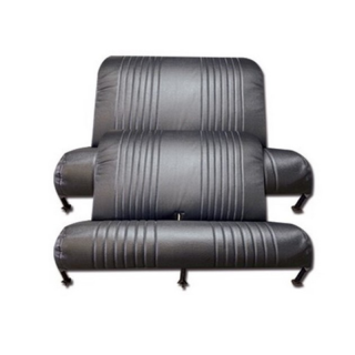 Garniture banquette AV + banquette AR Dyane rabattable noir perforé