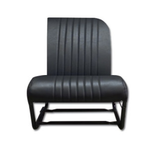 Garnitures 2 sièges AV asymétriques skai noir lisse 2CV Dyane Acadiane