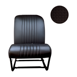 Siège AV G asymétrique complet skai noir perforé