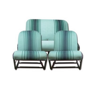 Sièges AV symétriques + banquette AR complet vert rayé