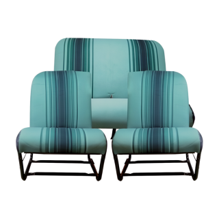 Sièges AV asymétriques + banquette AR complet vert rayé