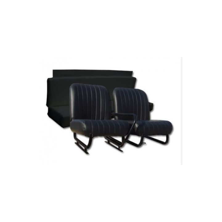 Ensemble de sièges AV et banquette AR Méhari noir