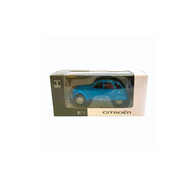 Miniature 2CV bleu pétrel 1976 3 pouces