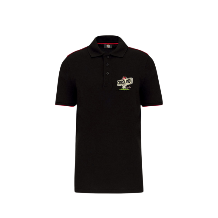 Polo CITROLAND homme noir liseré rouge taille 3XL