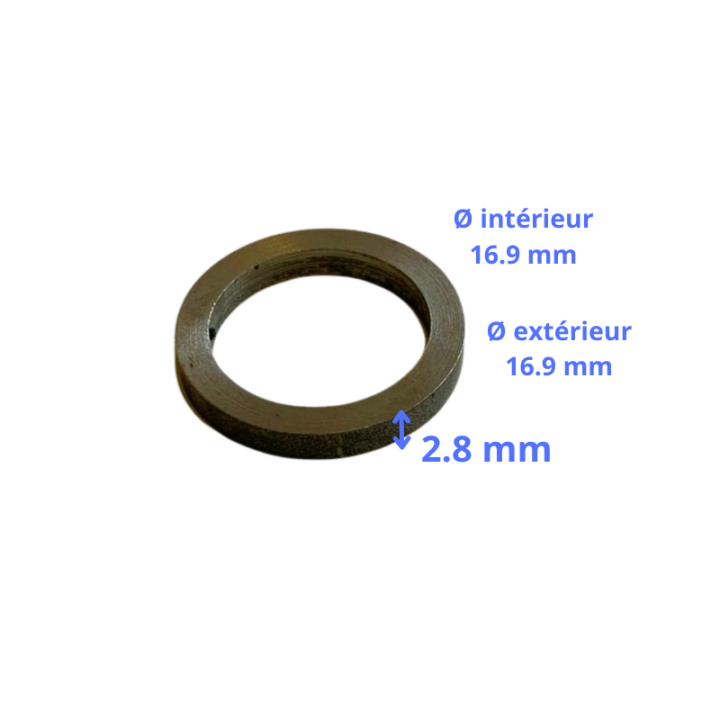 Entretoise de réglage de roulement de tambour d'embrayage centrifuge ép 2.8