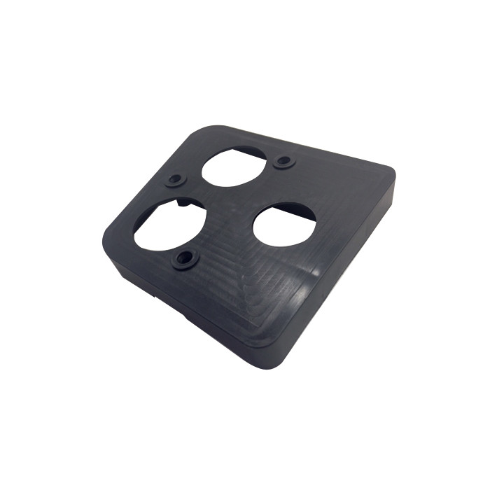 Platine rehausse feu AR G noire 2CV