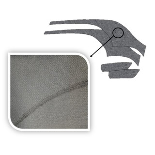Habillages latéraux tissu gris 2CV -1970 (lot)