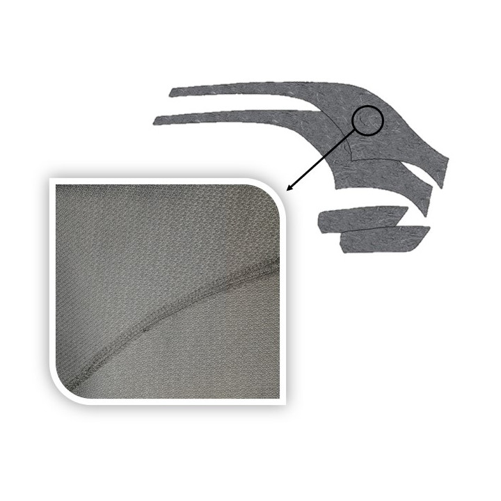 Habillages latéraux tissu gris 2CV -1970 (lot)