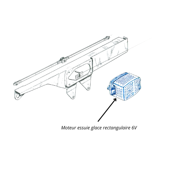 Ressort + isolant de moteur d’essuie-glace ancien modèle