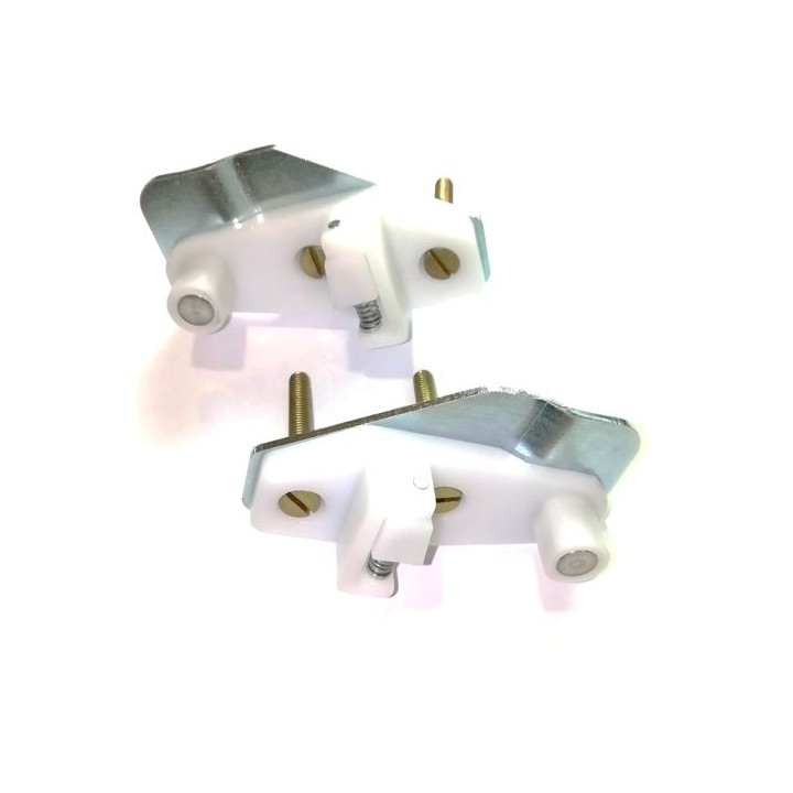 Paire de platines de serrure de porte AR de Dyane sur caisse