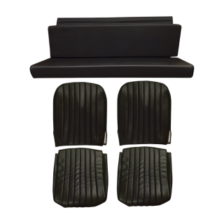 Jeu de garnitures de sièges et banquette Méhari noires
