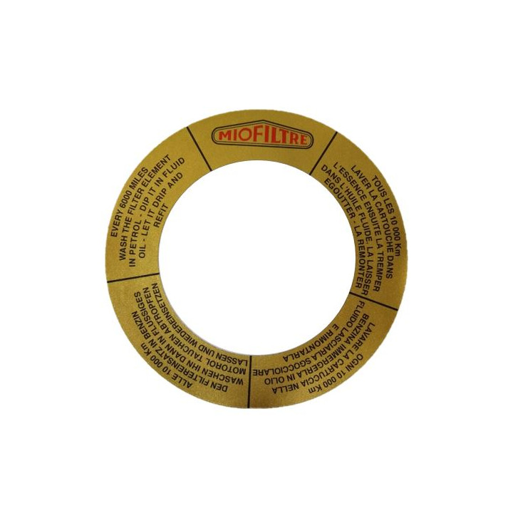 Autocollant rond pour filtre MIOFILTRE