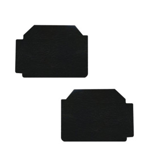 Panneaux de porte avant grand modèle skaï noir 2CV (lot)