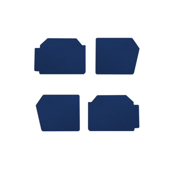 Panneaux de porte grand modèle skaï bleu foncé (lot)