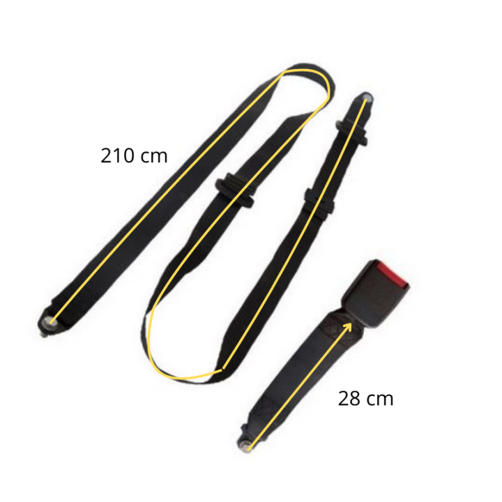 Ceinture 3 points sans enrouleur G ou D