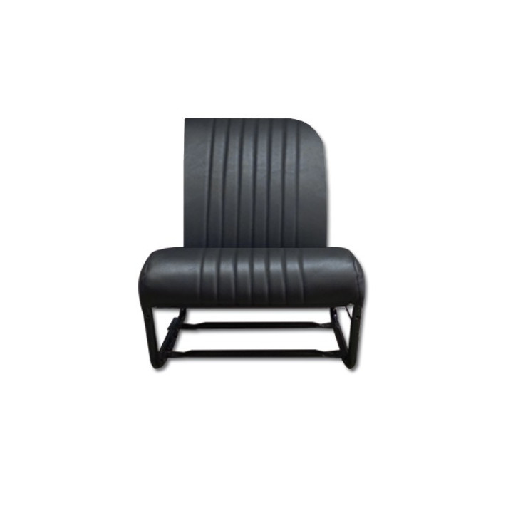Garnitures 2 sièges AV asymétriques skai noir lisse 2CV Dyane Acadiane