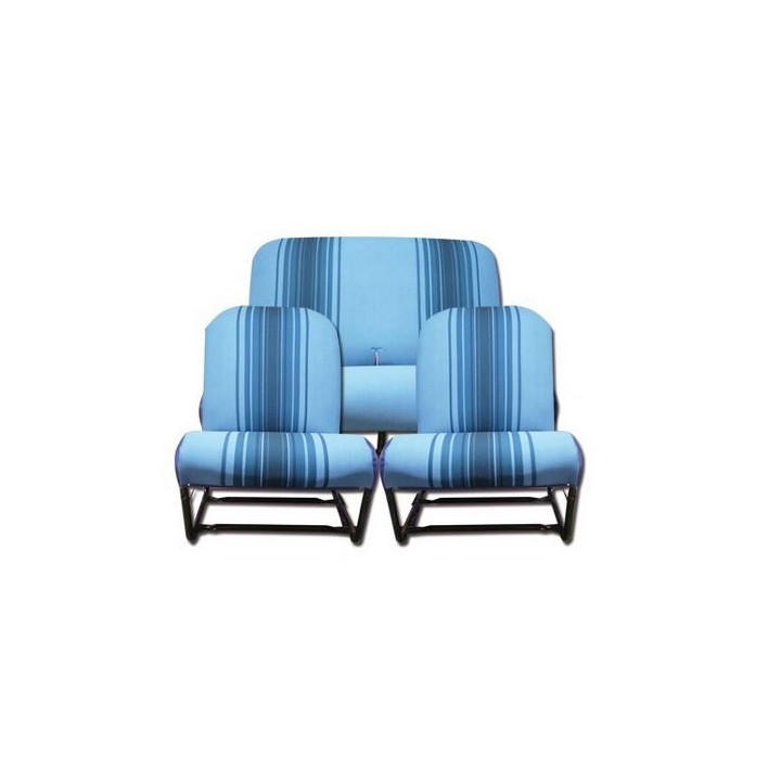 Sièges AV symétriques + banquette AR complet bleu rayé